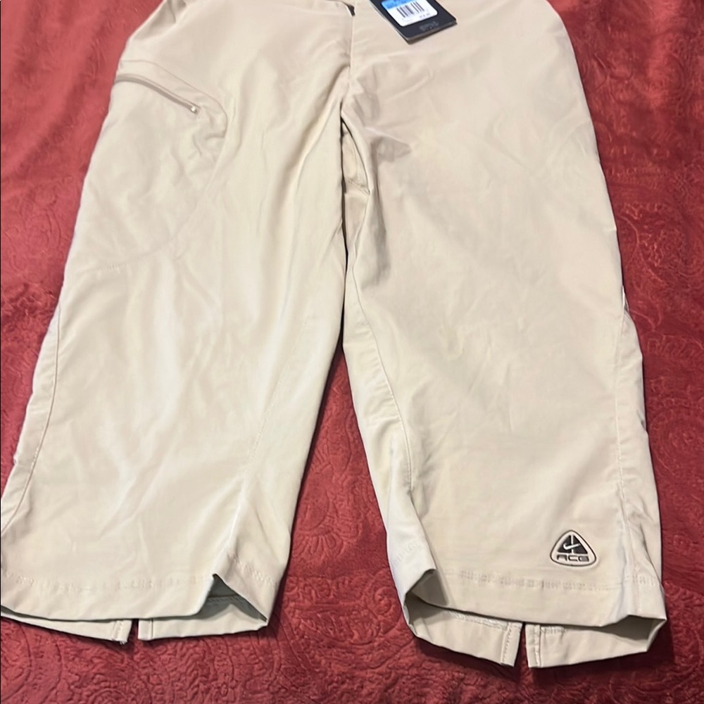 Tan Ankle Cropped Pants with Relaxed Fit Medium
H-48